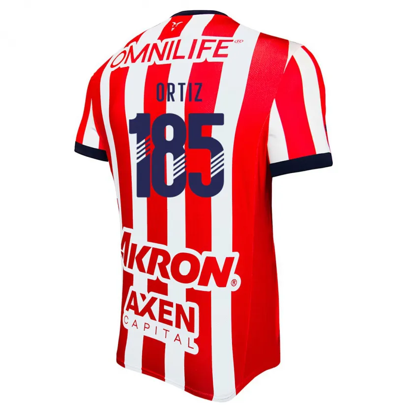 Danxen Bambino Maglia Gibrán Ortiz #185 Rosso Bianco Blu Kit Gara Home 2024/25 Maglietta