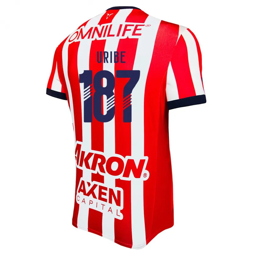 Danxen Bambino Maglia Juan Uribe #187 Rosso Bianco Blu Kit Gara Home 2024/25 Maglietta