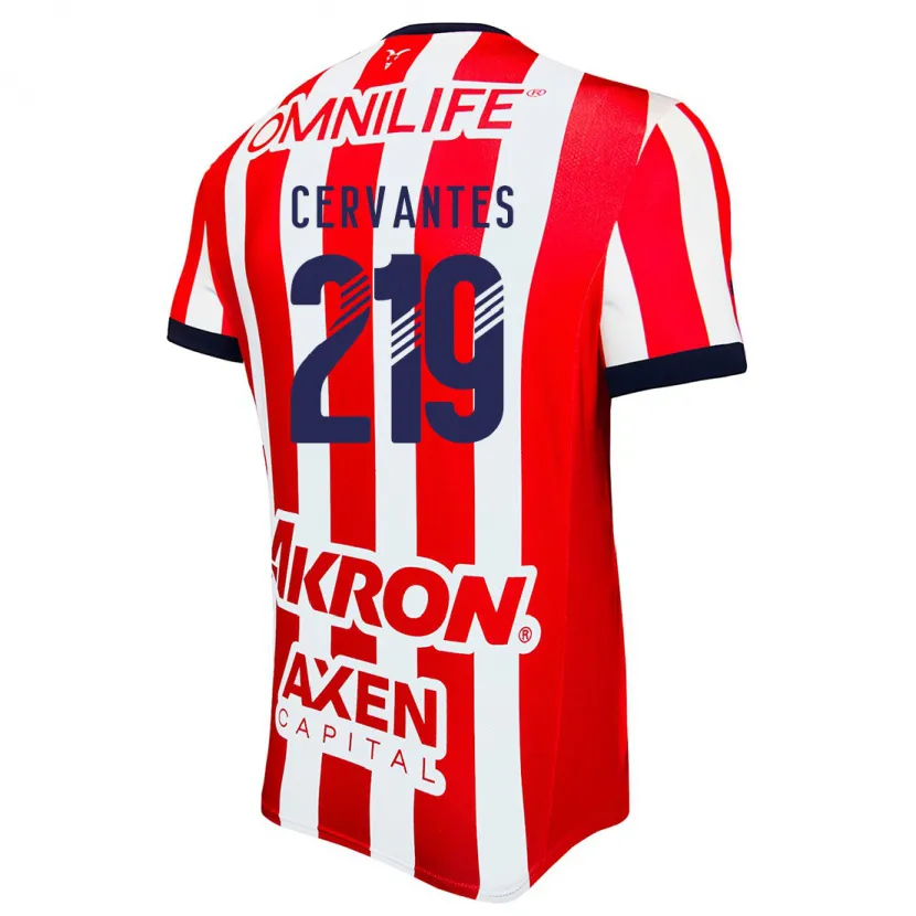 Danxen Bambino Maglia Daniel Cervantes #219 Rosso Bianco Blu Kit Gara Home 2024/25 Maglietta