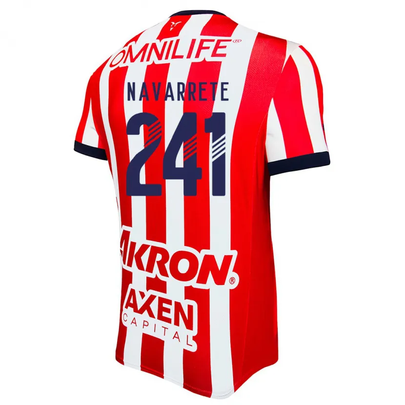 Danxen Bambino Maglia Cristo Navarrete #241 Rosso Bianco Blu Kit Gara Home 2024/25 Maglietta