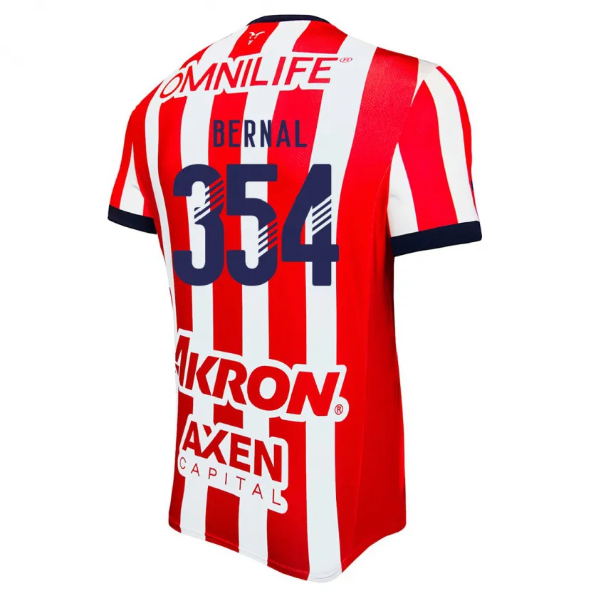 Danxen Bambino Maglia Carlos Bernal #354 Rosso Bianco Blu Kit Gara Home 2024/25 Maglietta