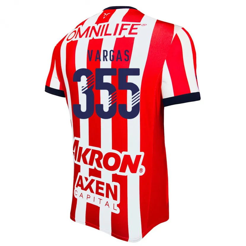 Danxen Bambino Maglia Uziel Vargas #355 Rosso Bianco Blu Kit Gara Home 2024/25 Maglietta