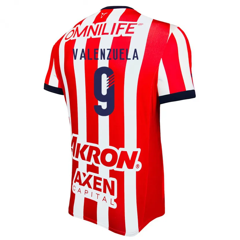 Danxen Bambino Maglia Gabriela Valenzuela #9 Rosso Bianco Blu Kit Gara Home 2024/25 Maglietta