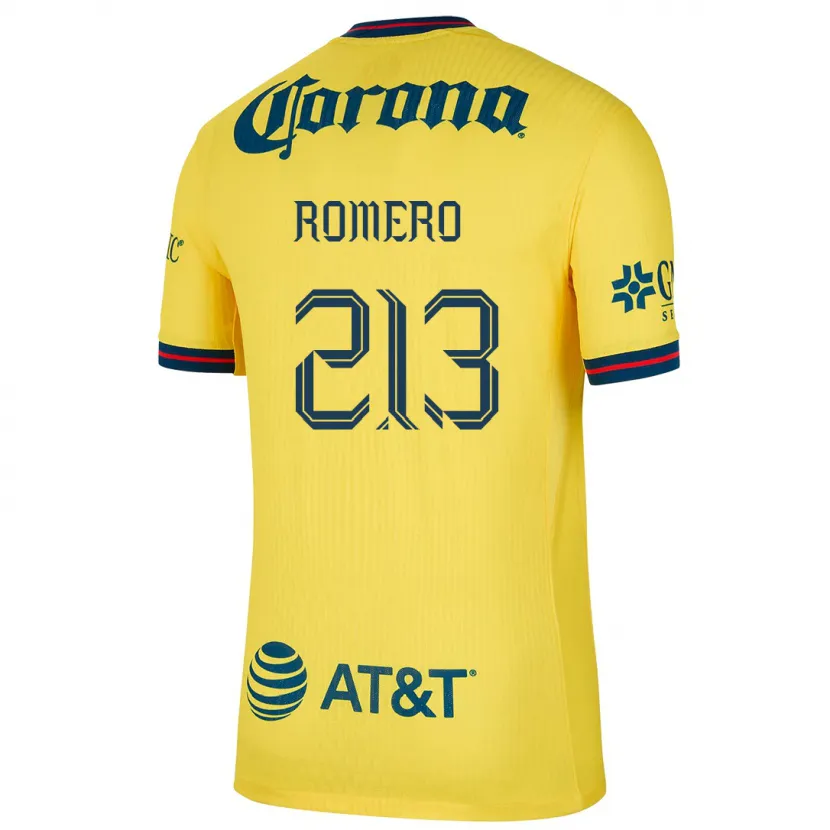 Danxen Bambino Maglia Axel Romero #213 Giallo Blu Kit Gara Home 2024/25 Maglietta