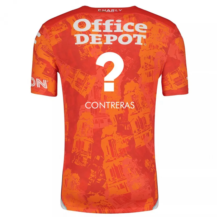 Danxen Bambino Maglia Ari Contreras #0 Arancione Bianco Kit Gara Away 2024/25 Maglietta