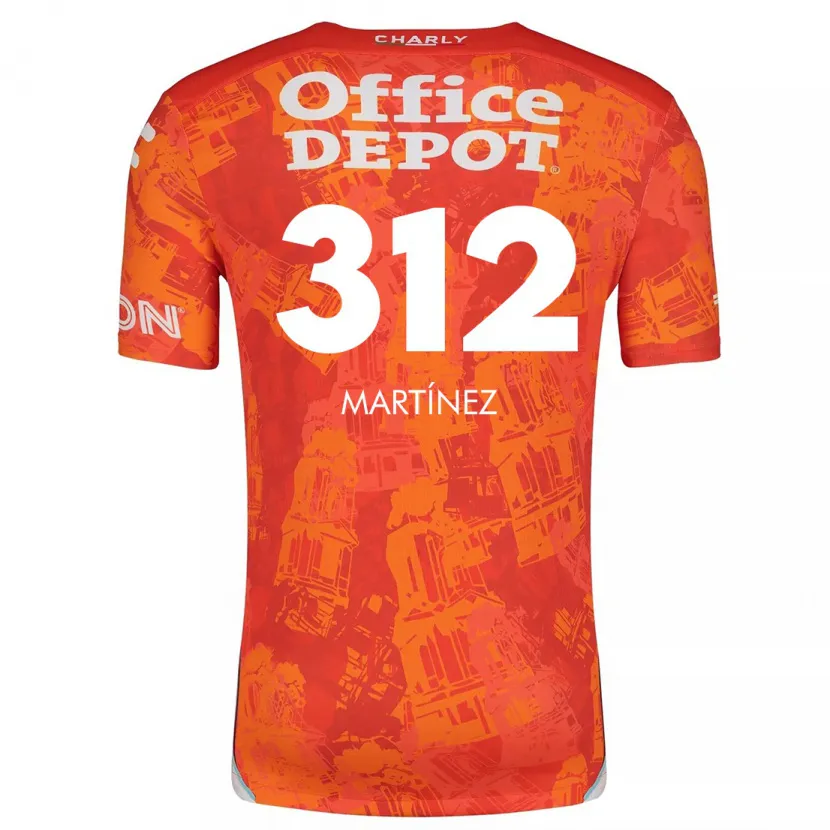 Danxen Bambino Maglia Ulises Martínez #312 Arancione Bianco Kit Gara Away 2024/25 Maglietta