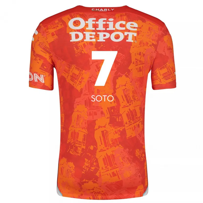Danxen Bambino Maglia Alice Soto #7 Arancione Bianco Kit Gara Away 2024/25 Maglietta