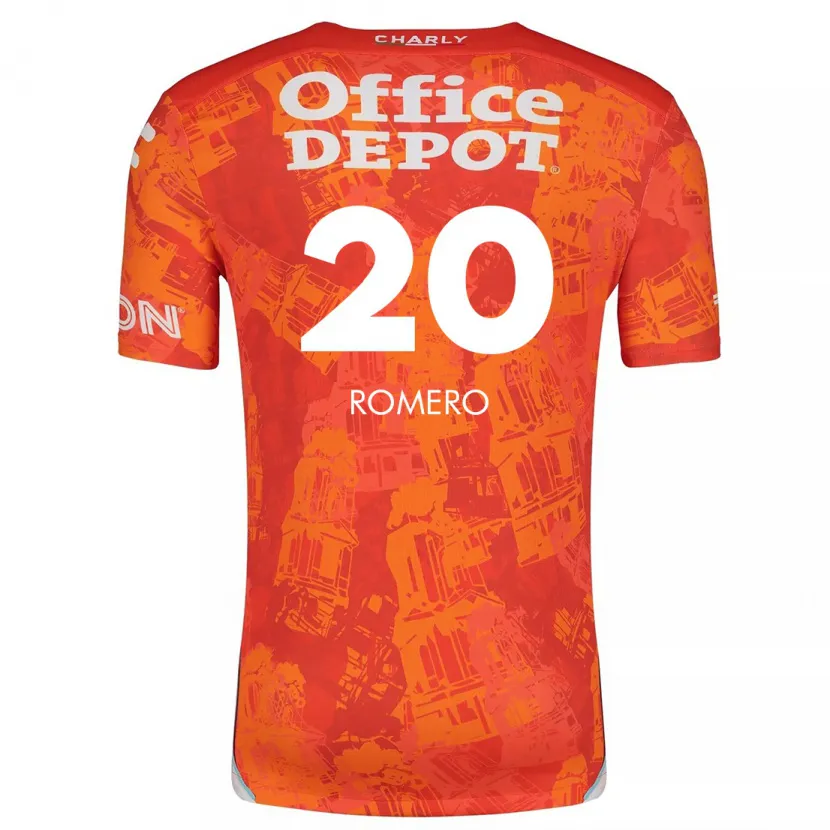 Danxen Bambino Maglia Tamara Romero #20 Arancione Bianco Kit Gara Away 2024/25 Maglietta