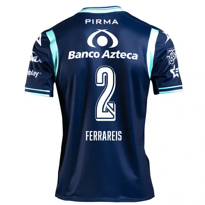 Danxen Bambino Maglia Gustavo Ferrareis #2 Blu Navy Kit Gara Away 2024/25 Maglietta