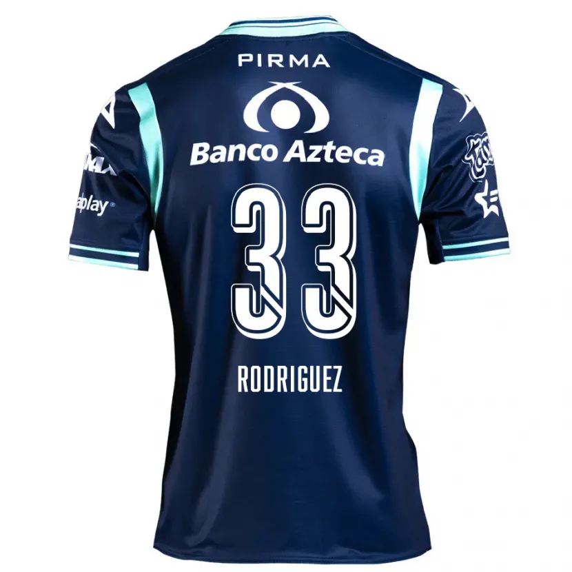 Danxen Bambino Maglia Jorge Rodríguez #33 Blu Navy Kit Gara Away 2024/25 Maglietta