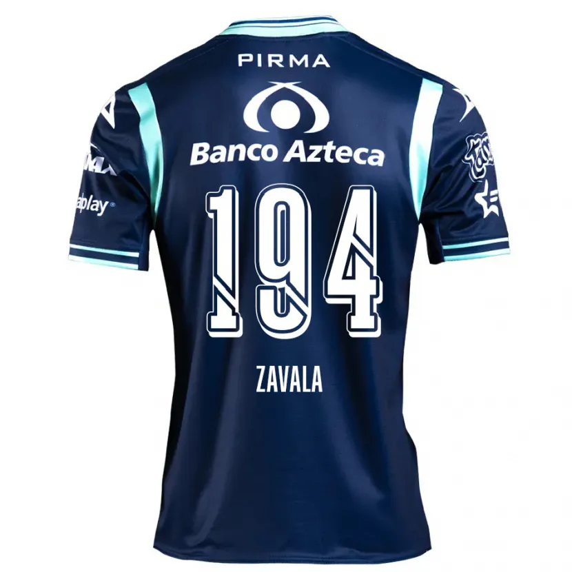 Danxen Bambino Maglia Arath Zavala #194 Blu Navy Kit Gara Away 2024/25 Maglietta