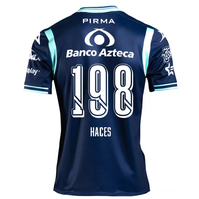 Danxen Bambino Maglia Daniel Haces #198 Blu Navy Kit Gara Away 2024/25 Maglietta