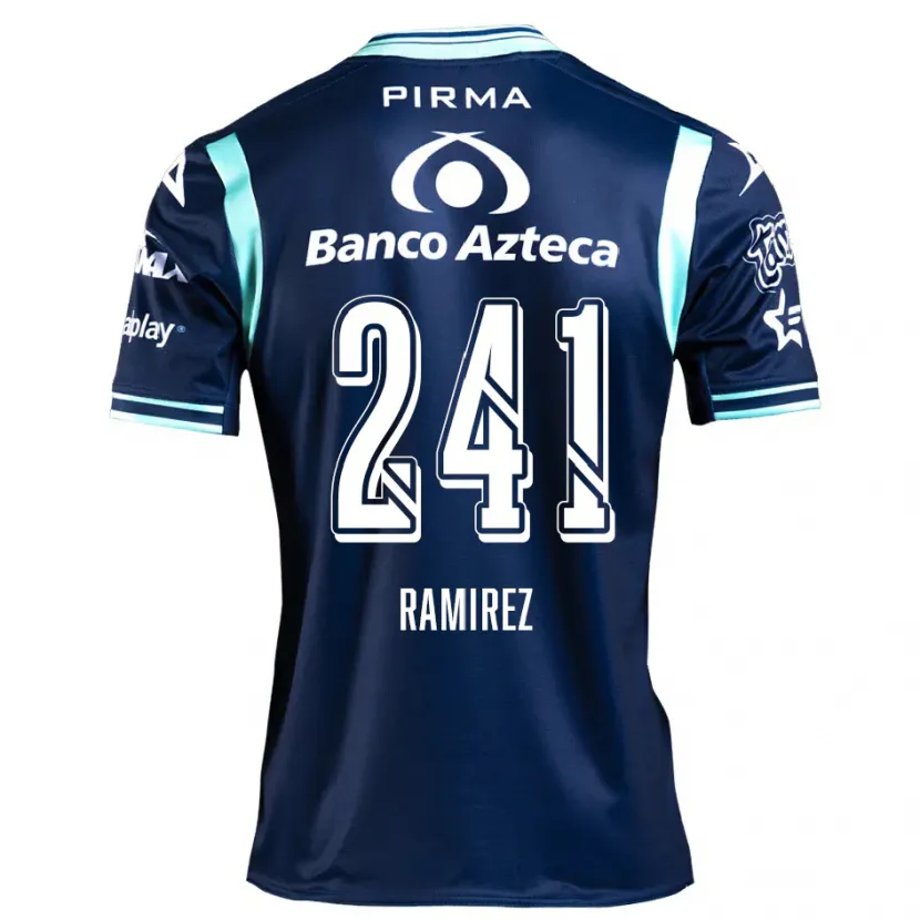 Danxen Bambino Maglia Eduardo Ramírez #241 Blu Navy Kit Gara Away 2024/25 Maglietta