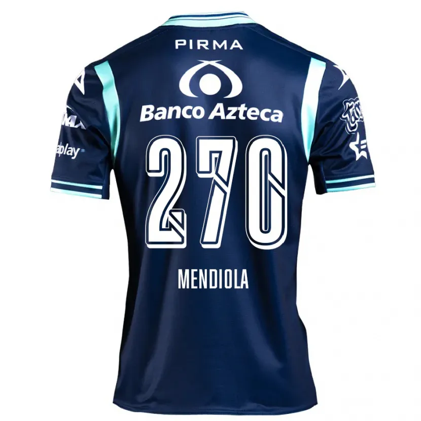 Danxen Bambino Maglia Carlos Mendiola #270 Blu Navy Kit Gara Away 2024/25 Maglietta