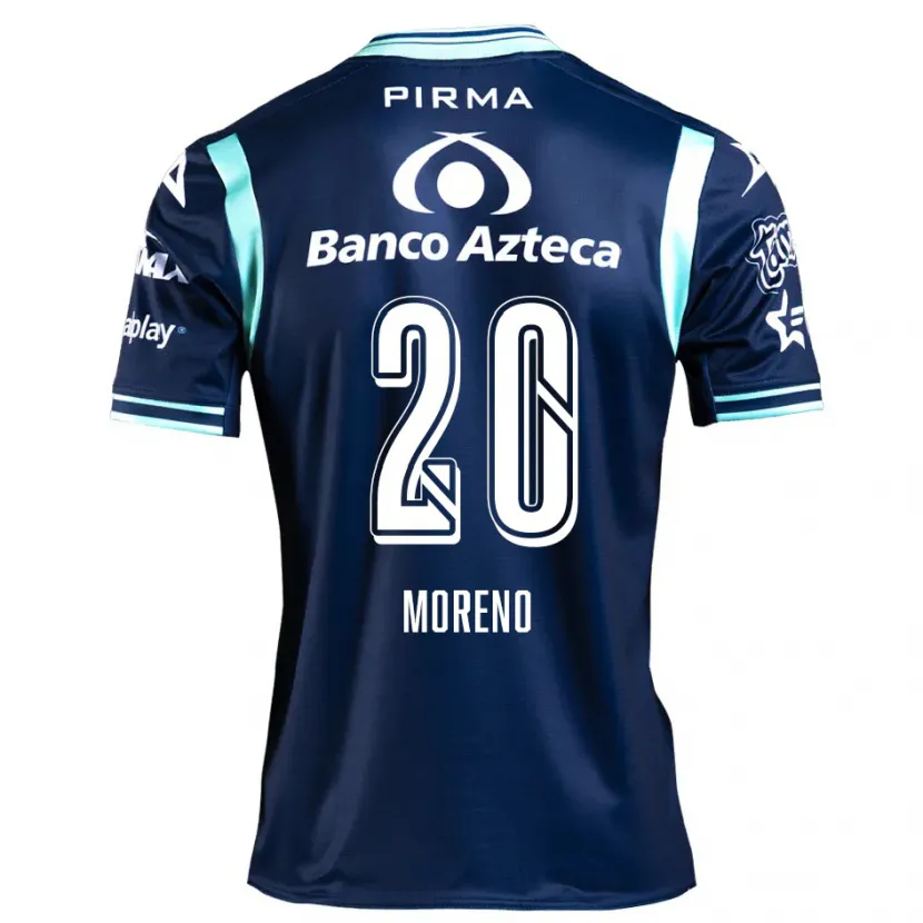 Danxen Bambino Maglia Ximena Moreno #20 Blu Navy Kit Gara Away 2024/25 Maglietta