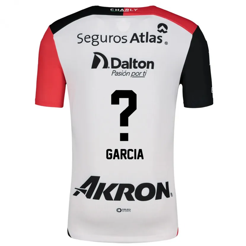 Danxen Bambino Maglia Ángel García #0 Bianco Rosso Nero Kit Gara Away 2024/25 Maglietta