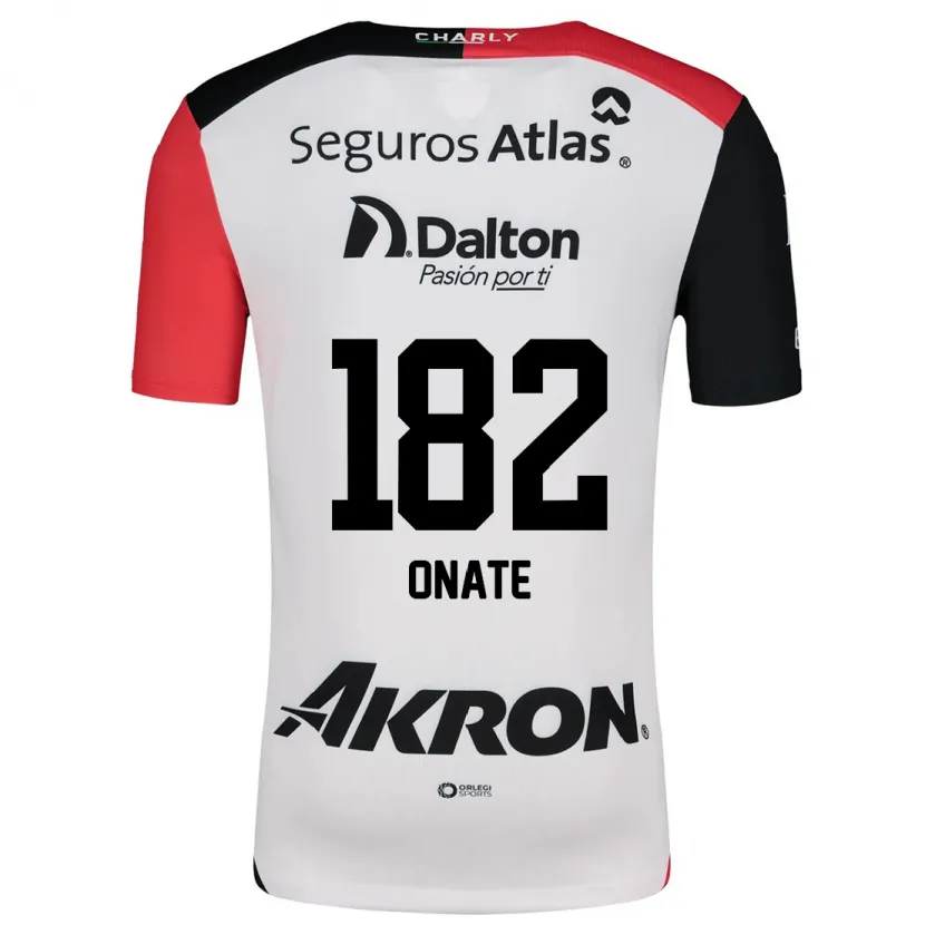 Danxen Bambino Maglia Axel Oñate #182 Bianco Rosso Nero Kit Gara Away 2024/25 Maglietta