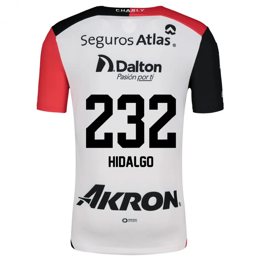 Danxen Bambino Maglia Óscar Hidalgo #232 Bianco Rosso Nero Kit Gara Away 2024/25 Maglietta