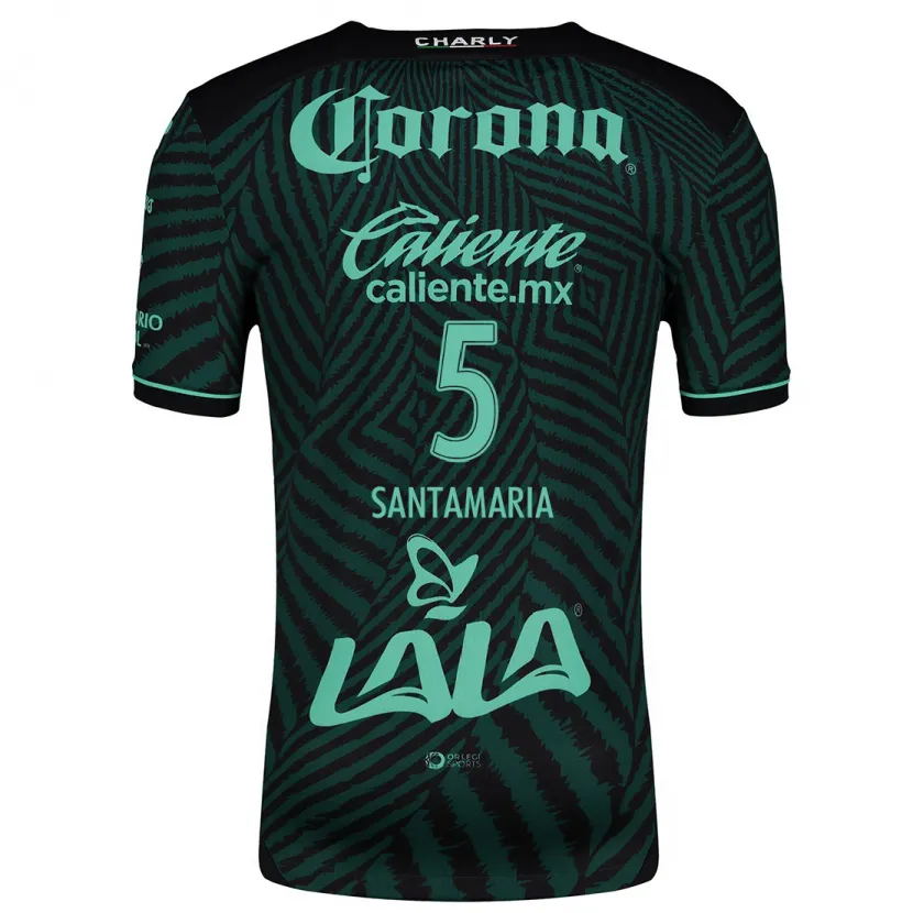 Danxen Bambino Maglia Anderson Santamaría #5 Nero Verde Kit Gara Away 2024/25 Maglietta