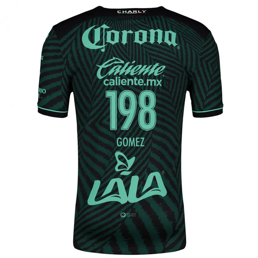 Danxen Bambino Maglia Isaác Gómez #198 Nero Verde Kit Gara Away 2024/25 Maglietta