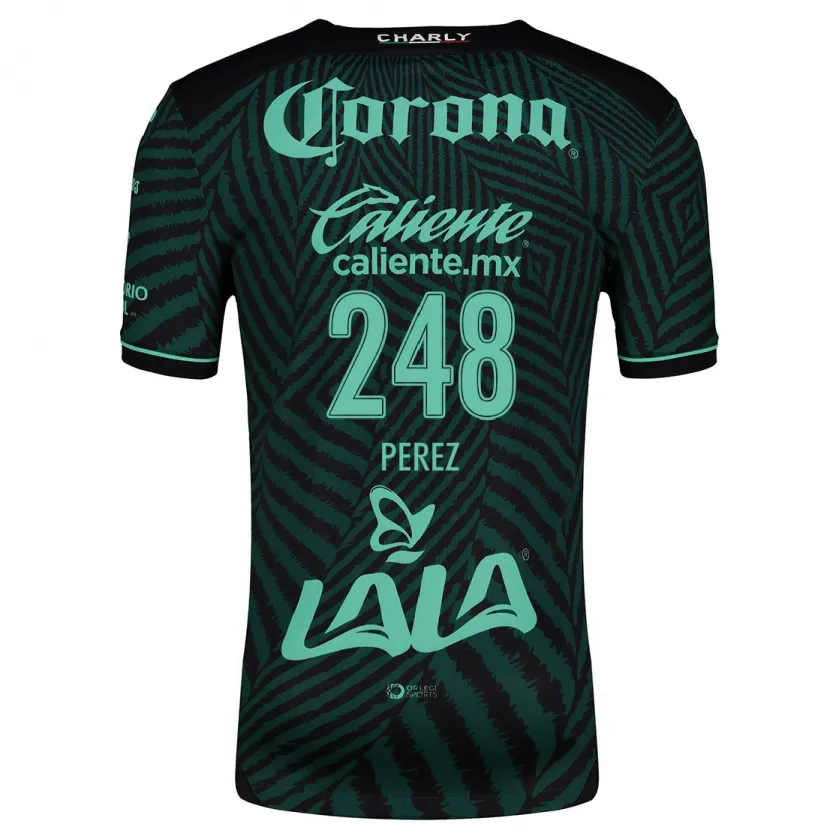 Danxen Bambino Maglia Jonathan Pérez #248 Nero Verde Kit Gara Away 2024/25 Maglietta