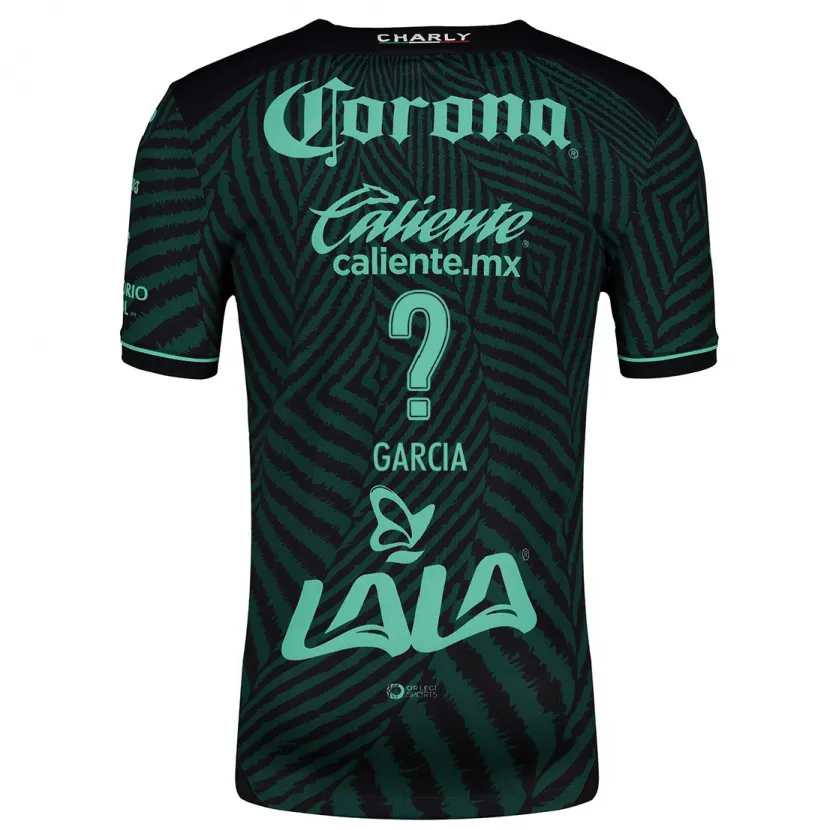 Danxen Bambino Maglia Kevin García #0 Nero Verde Kit Gara Away 2024/25 Maglietta