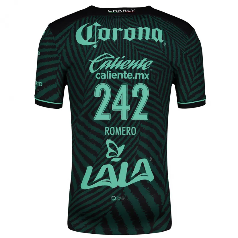 Danxen Bambino Maglia Ángel Romero #242 Nero Verde Kit Gara Away 2024/25 Maglietta