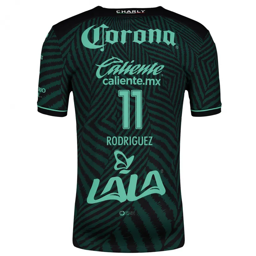 Danxen Bambino Maglia Cynthia Rodríguez #11 Nero Verde Kit Gara Away 2024/25 Maglietta