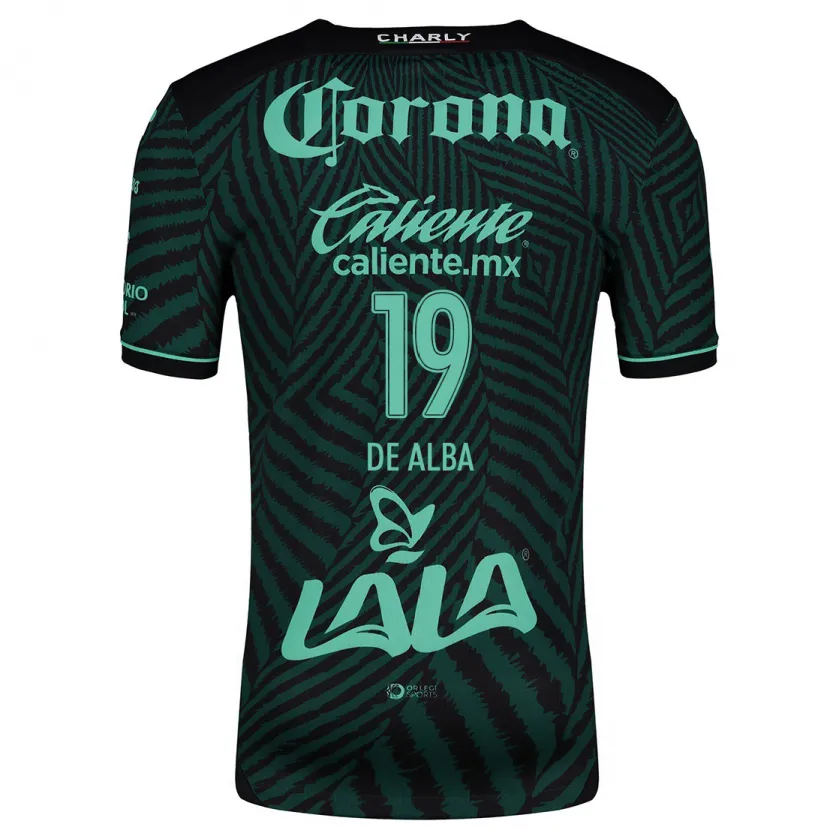 Danxen Bambino Maglia Luisa De Alba #19 Nero Verde Kit Gara Away 2024/25 Maglietta
