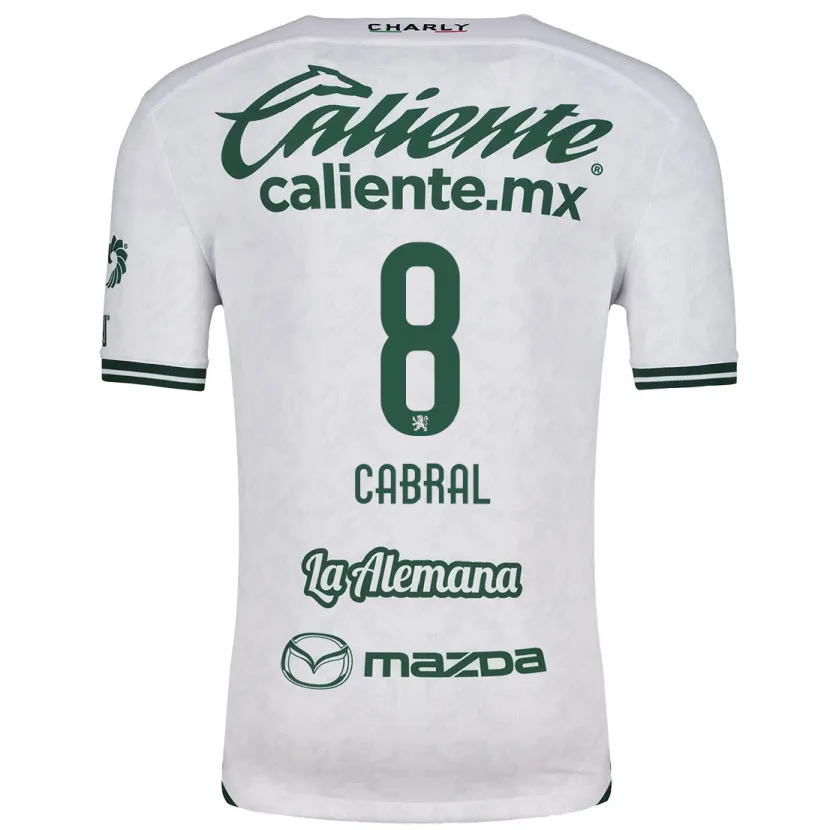 Danxen Bambino Maglia Luciano Cabral #8 Bianco Verde Kit Gara Away 2024/25 Maglietta