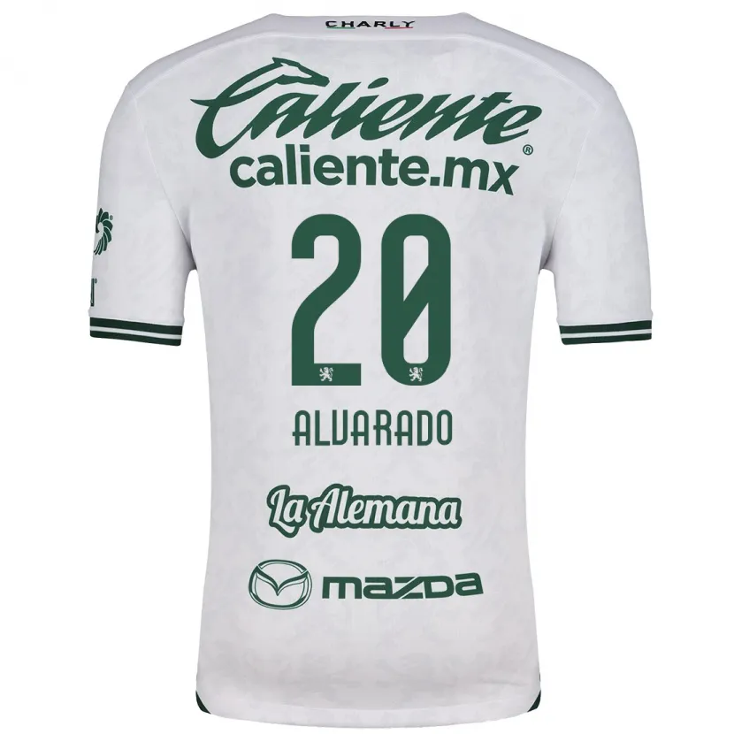 Danxen Bambino Maglia Alfonso Alvarado #20 Bianco Verde Kit Gara Away 2024/25 Maglietta