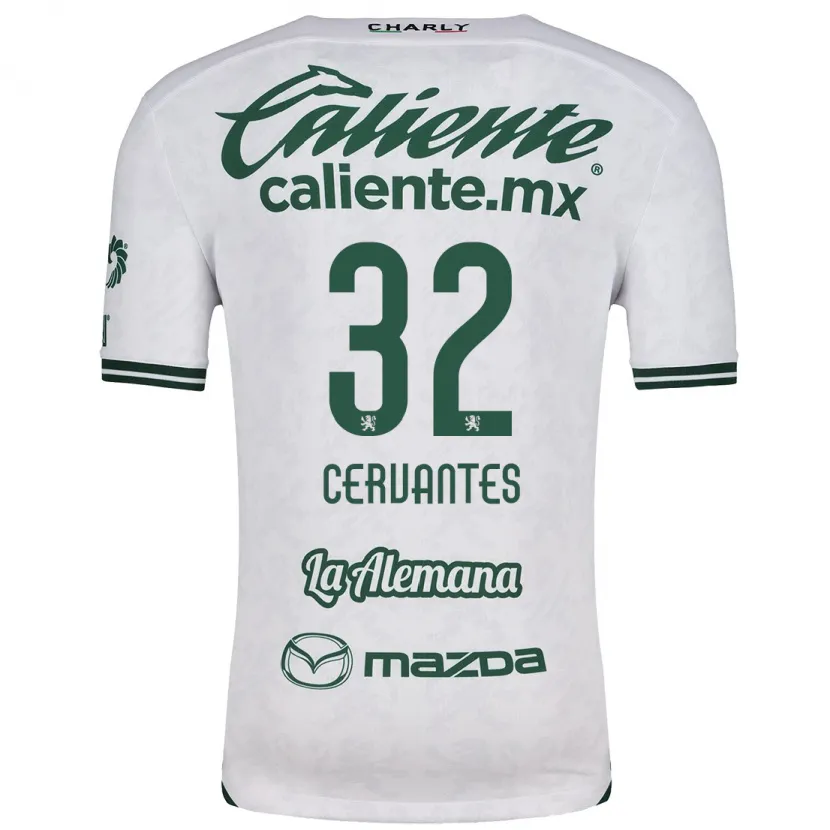 Danxen Bambino Maglia Luis Cervantes #32 Bianco Verde Kit Gara Away 2024/25 Maglietta