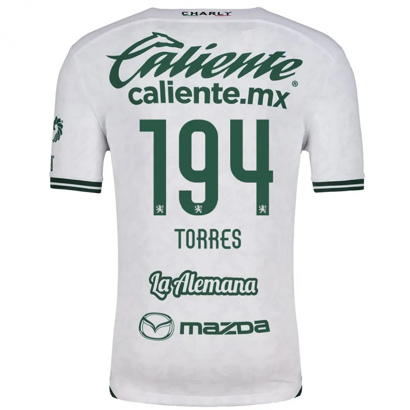 Danxen Bambino Maglia Erick Torres #194 Bianco Verde Kit Gara Away 2024/25 Maglietta