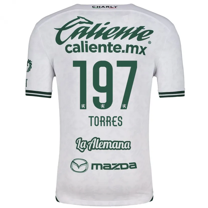 Danxen Bambino Maglia Erick Torres #197 Bianco Verde Kit Gara Away 2024/25 Maglietta