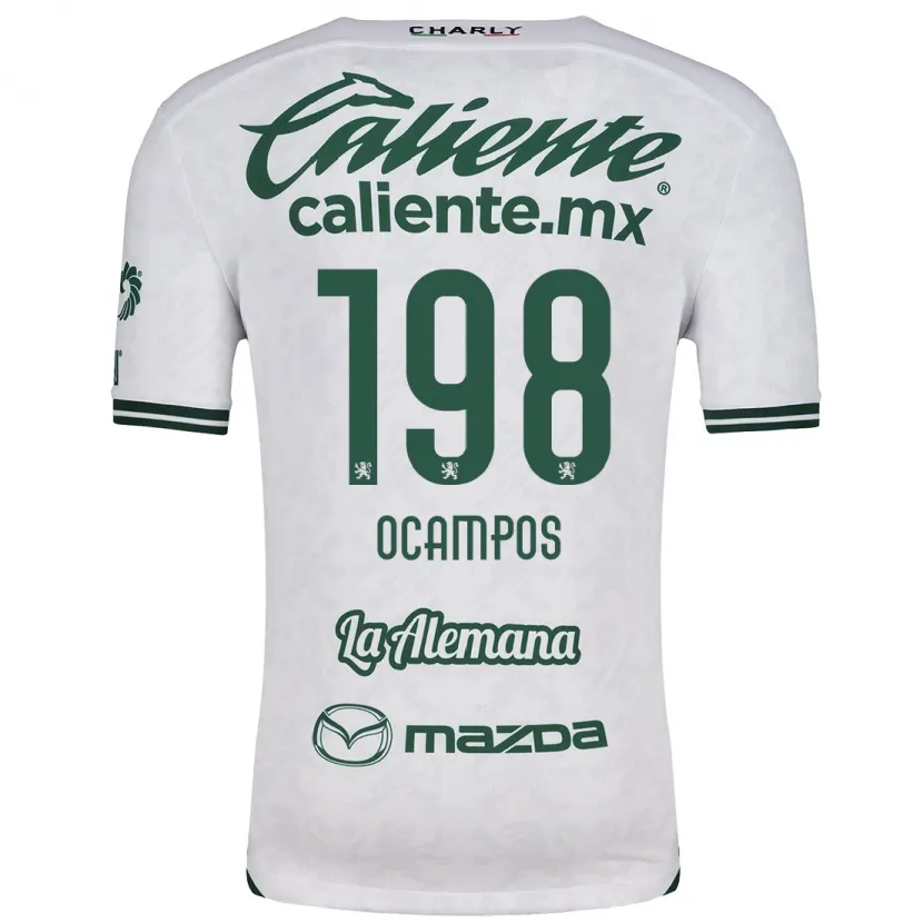 Danxen Bambino Maglia Omar Ocampos #198 Bianco Verde Kit Gara Away 2024/25 Maglietta