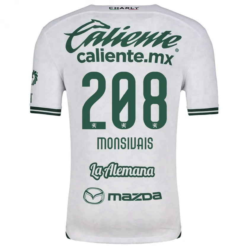 Danxen Bambino Maglia Daniel Monsivaís #208 Bianco Verde Kit Gara Away 2024/25 Maglietta