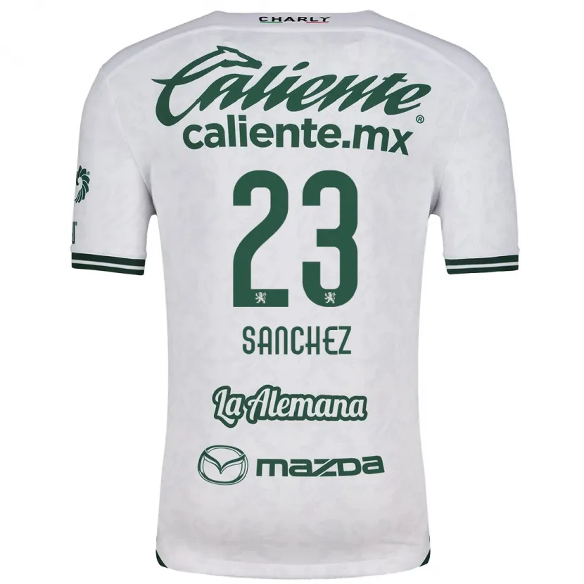 Danxen Bambino Maglia Borja Sánchez #23 Bianco Verde Kit Gara Away 2024/25 Maglietta