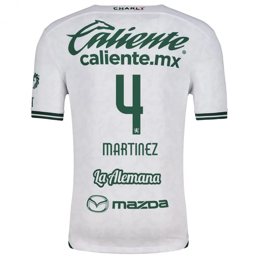 Danxen Bambino Maglia Mitzi Martínez #4 Bianco Verde Kit Gara Away 2024/25 Maglietta