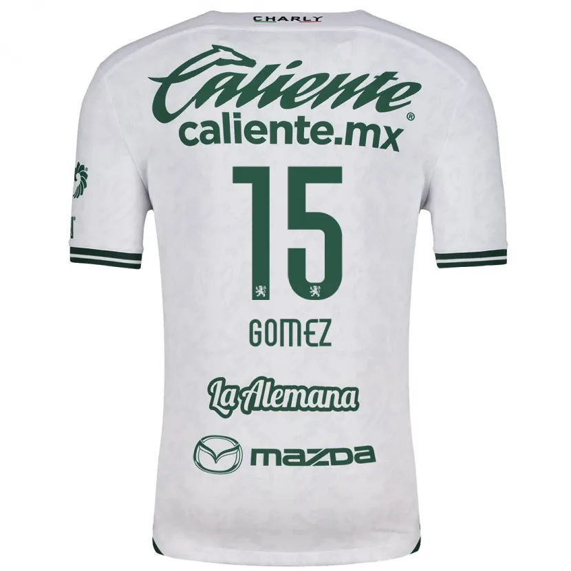Danxen Bambino Maglia Paulina Gómez #15 Bianco Verde Kit Gara Away 2024/25 Maglietta