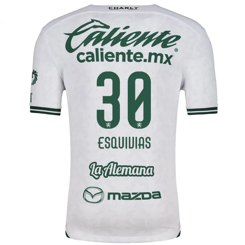 Danxen Bambino Maglia Isabela Esquivias #30 Bianco Verde Kit Gara Away 2024/25 Maglietta
