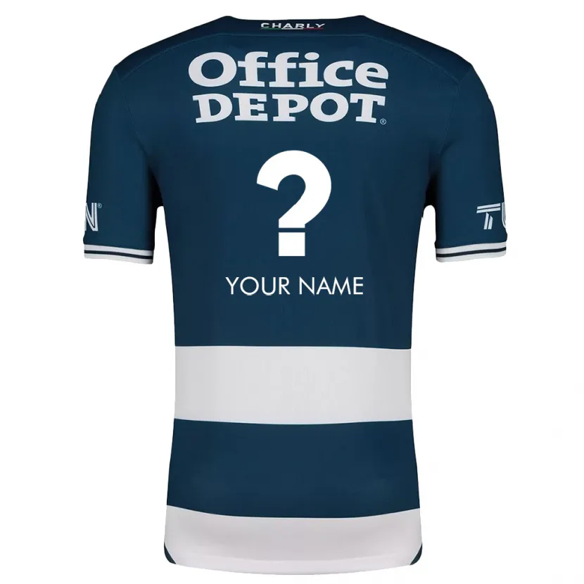 Danxen Uomo Maglia Il Tuo Nome #0 Blu Bianco Kit Gara Home 2024/25 Maglietta