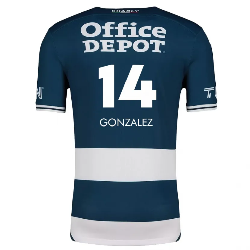 Danxen Uomo Maglia Arturo González #14 Blu Bianco Kit Gara Home 2024/25 Maglietta
