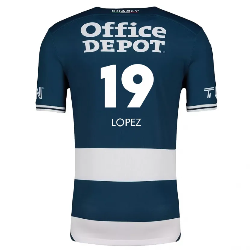 Danxen Uomo Maglia Javier Eduardo López #19 Blu Bianco Kit Gara Home 2024/25 Maglietta