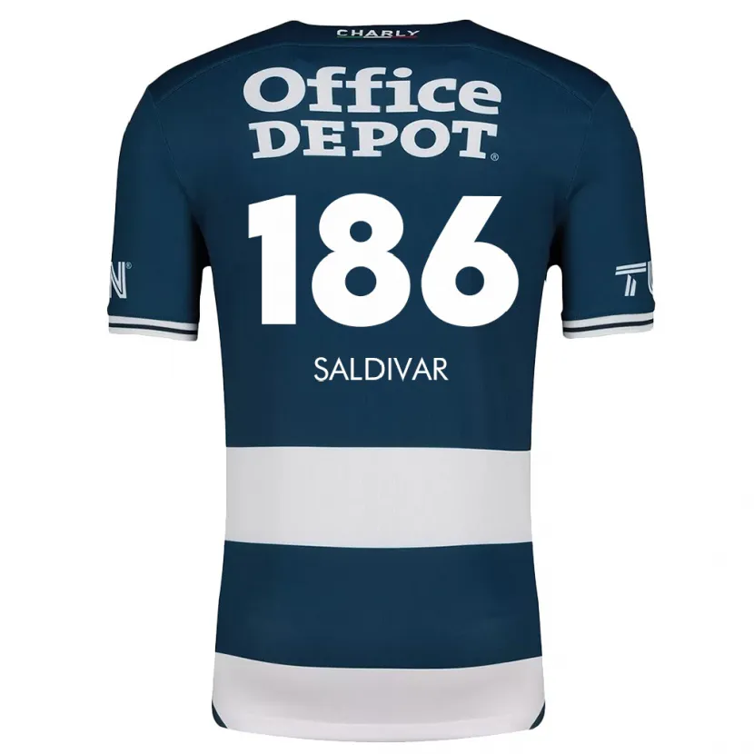 Danxen Uomo Maglia José Saldívar #186 Blu Bianco Kit Gara Home 2024/25 Maglietta