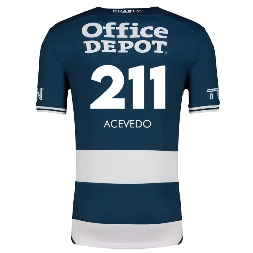 Danxen Uomo Maglia Gerardo Acevedo #211 Blu Bianco Kit Gara Home 2024/25 Maglietta
