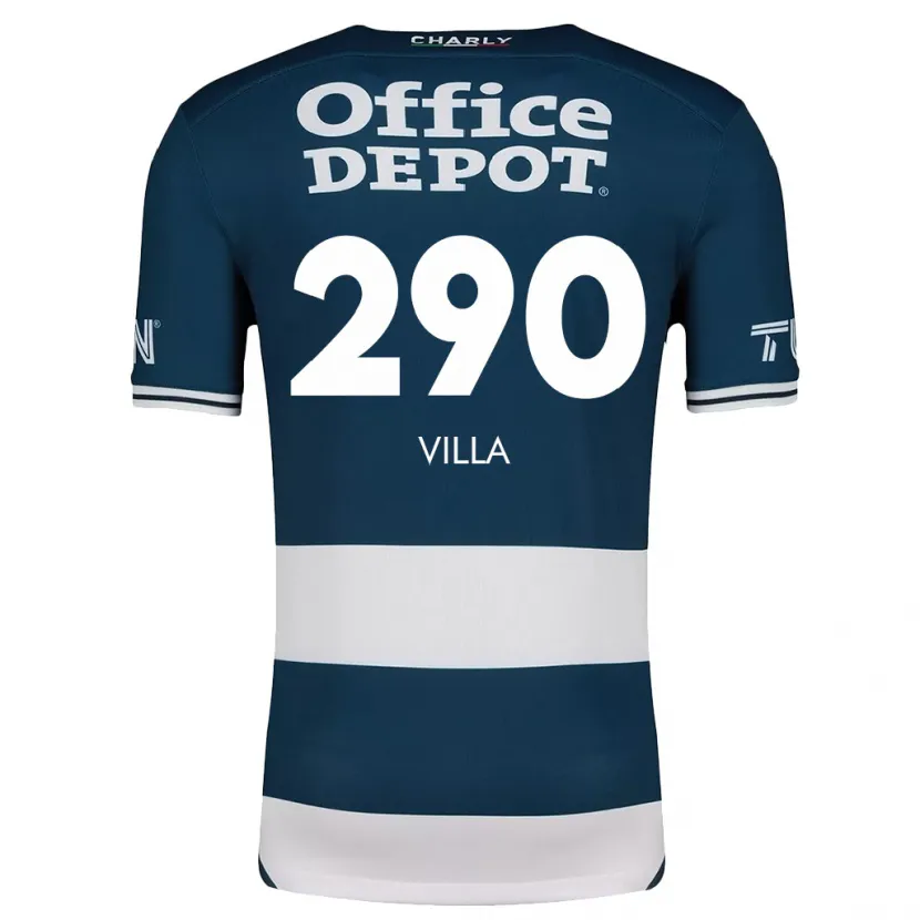 Danxen Uomo Maglia Adrián Villa #290 Blu Bianco Kit Gara Home 2024/25 Maglietta