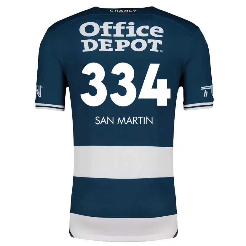 Danxen Uomo Maglia Uziel San Martín #334 Blu Bianco Kit Gara Home 2024/25 Maglietta