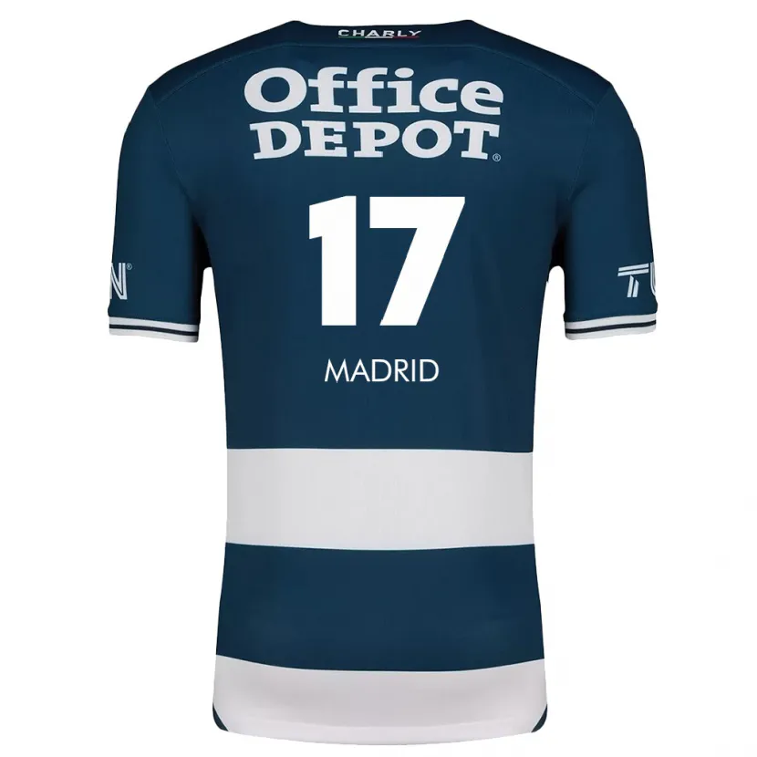 Danxen Uomo Maglia Yanín Madrid #17 Blu Bianco Kit Gara Home 2024/25 Maglietta