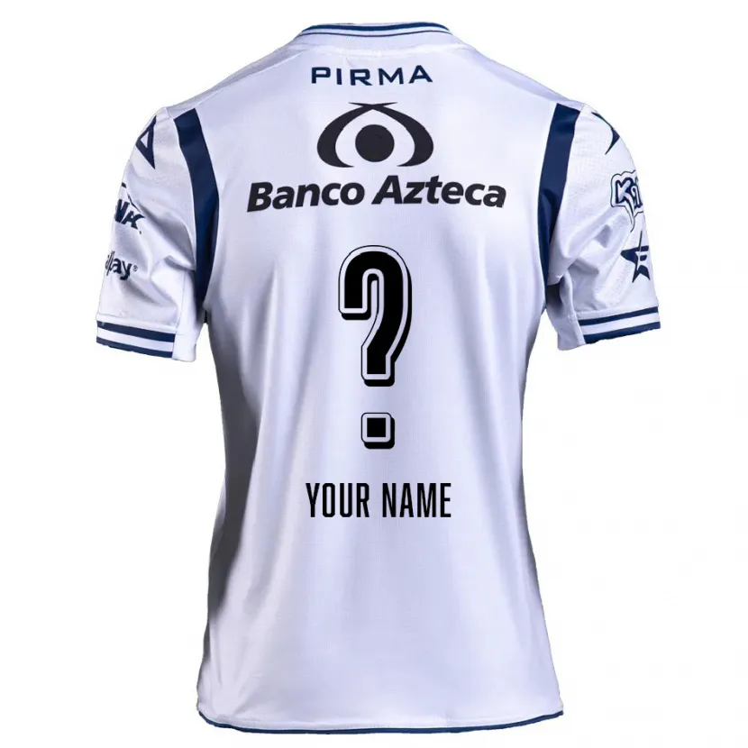 Danxen Uomo Maglia Il Tuo Nome #0 Bianco Blu Navy Kit Gara Home 2024/25 Maglietta