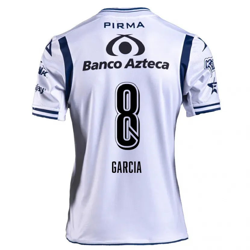 Danxen Uomo Maglia Luis García #8 Bianco Blu Navy Kit Gara Home 2024/25 Maglietta